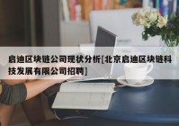 启迪区块链公司现状分析[北京启迪区块链科技发展有限公司招聘]